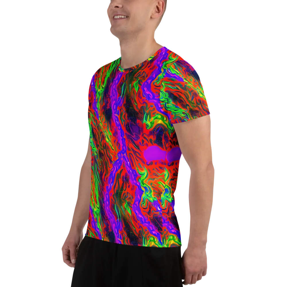 Flare Cascade on Men's Athletic T-Shirt — Left