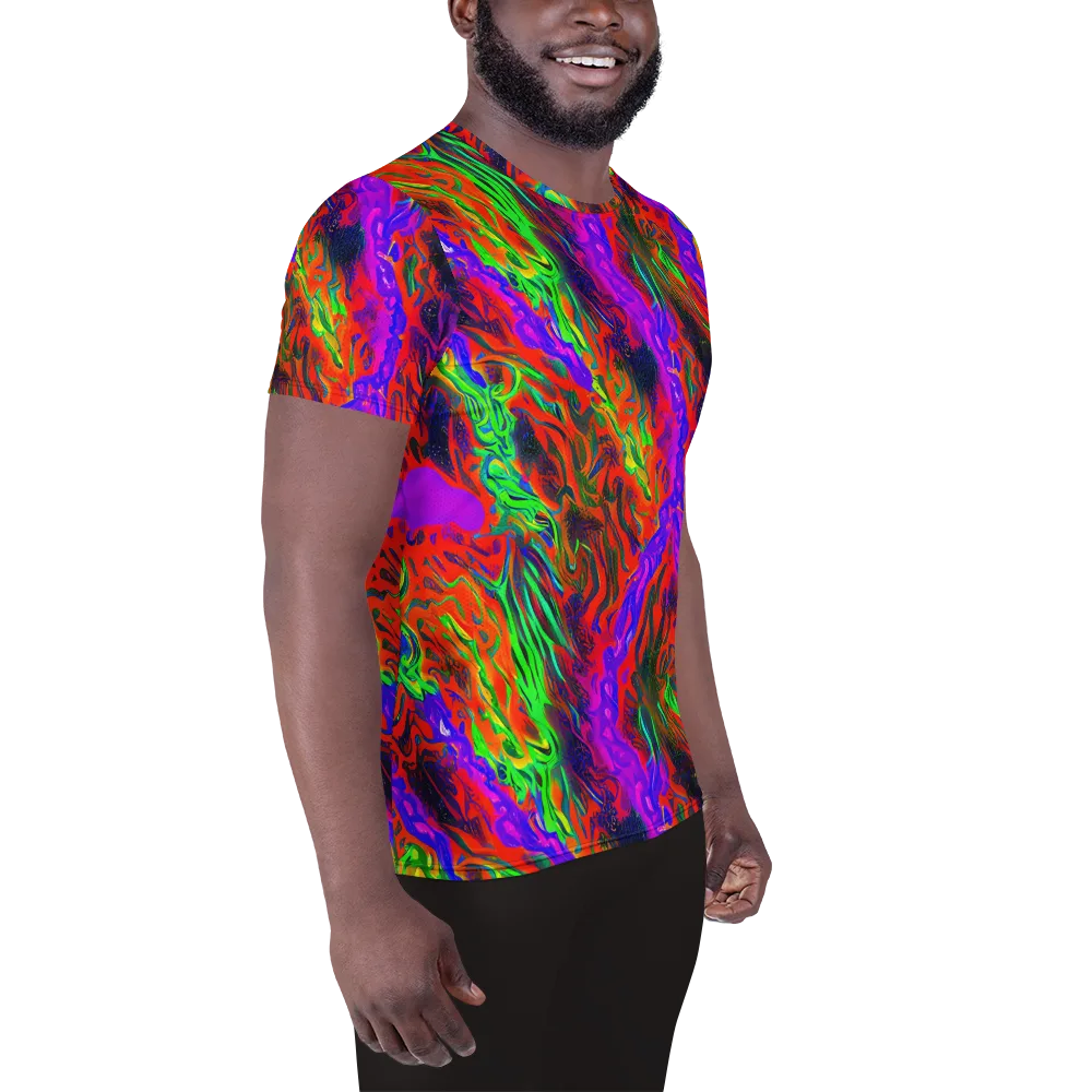 Flare Cascade on Men's Athletic T-Shirt — Right