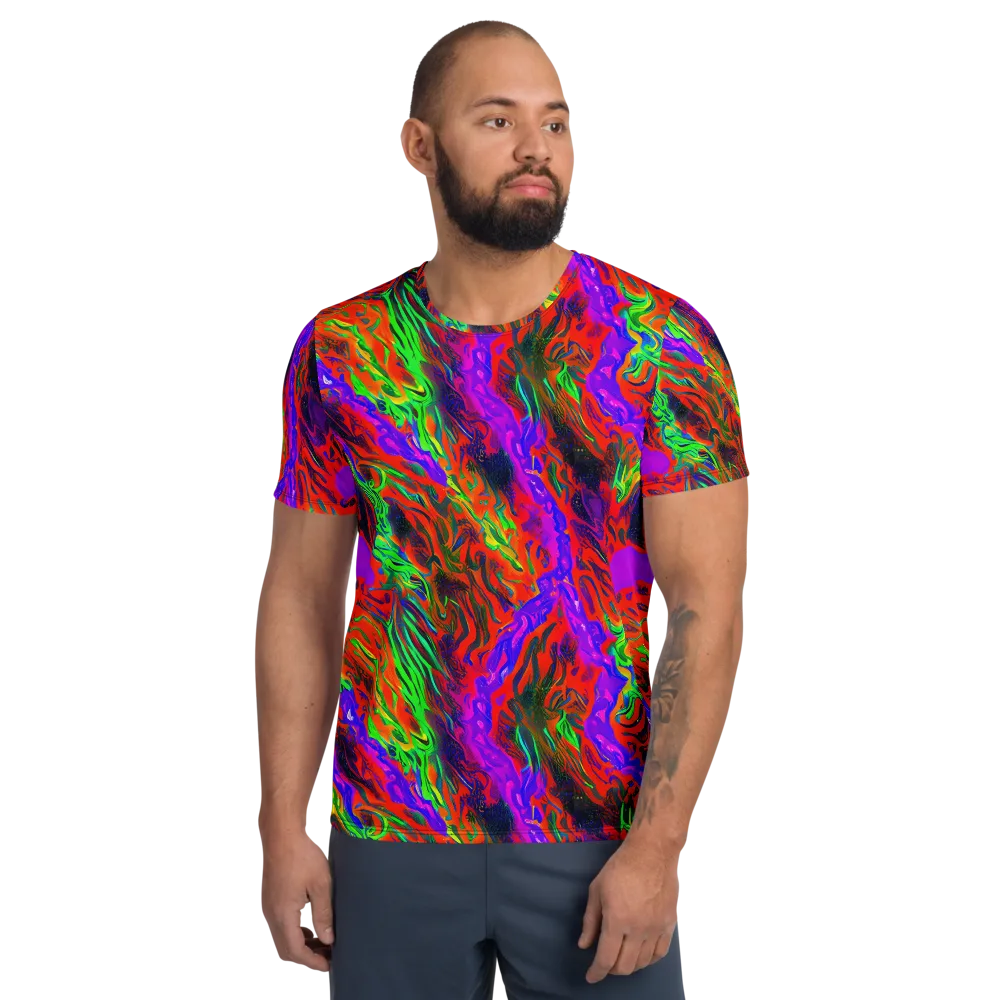 Flare Cascade on Men's Athletic T-Shirt — Front