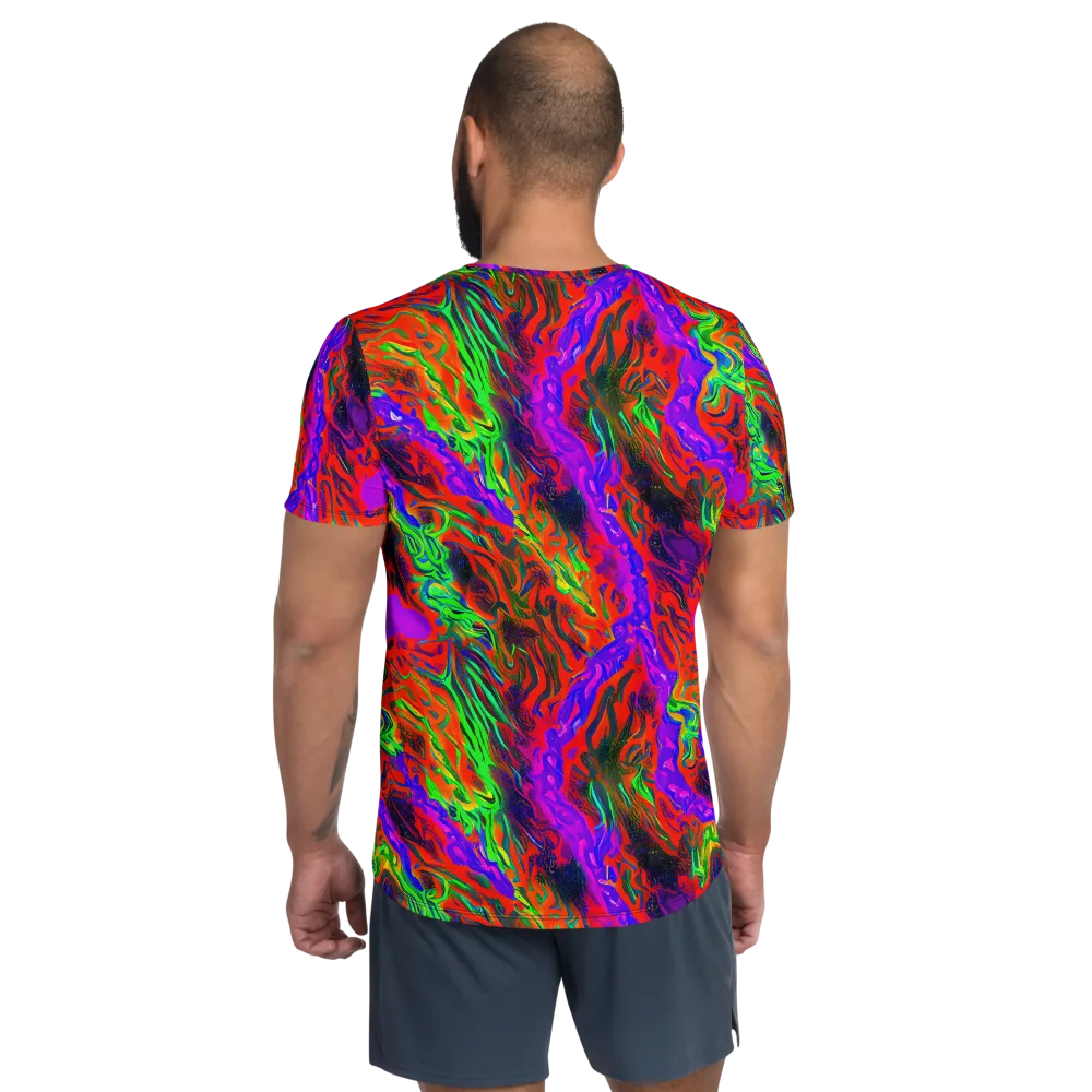 Flare Cascade on Men's Athletic T-Shirt — Back
