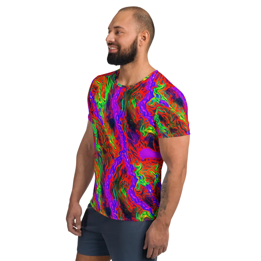 Flare Cascade on Men's Athletic T-Shirt — Left