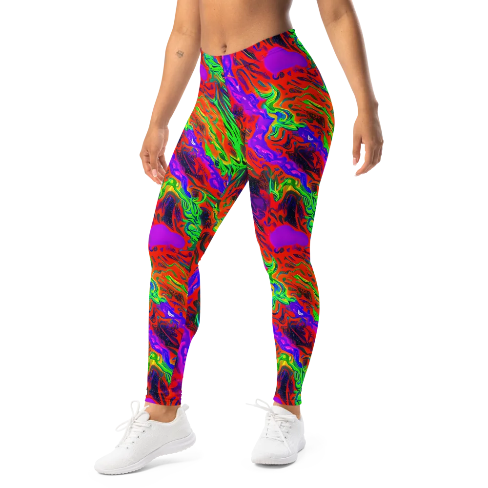 Flare Cascade on Leggings — Left Front