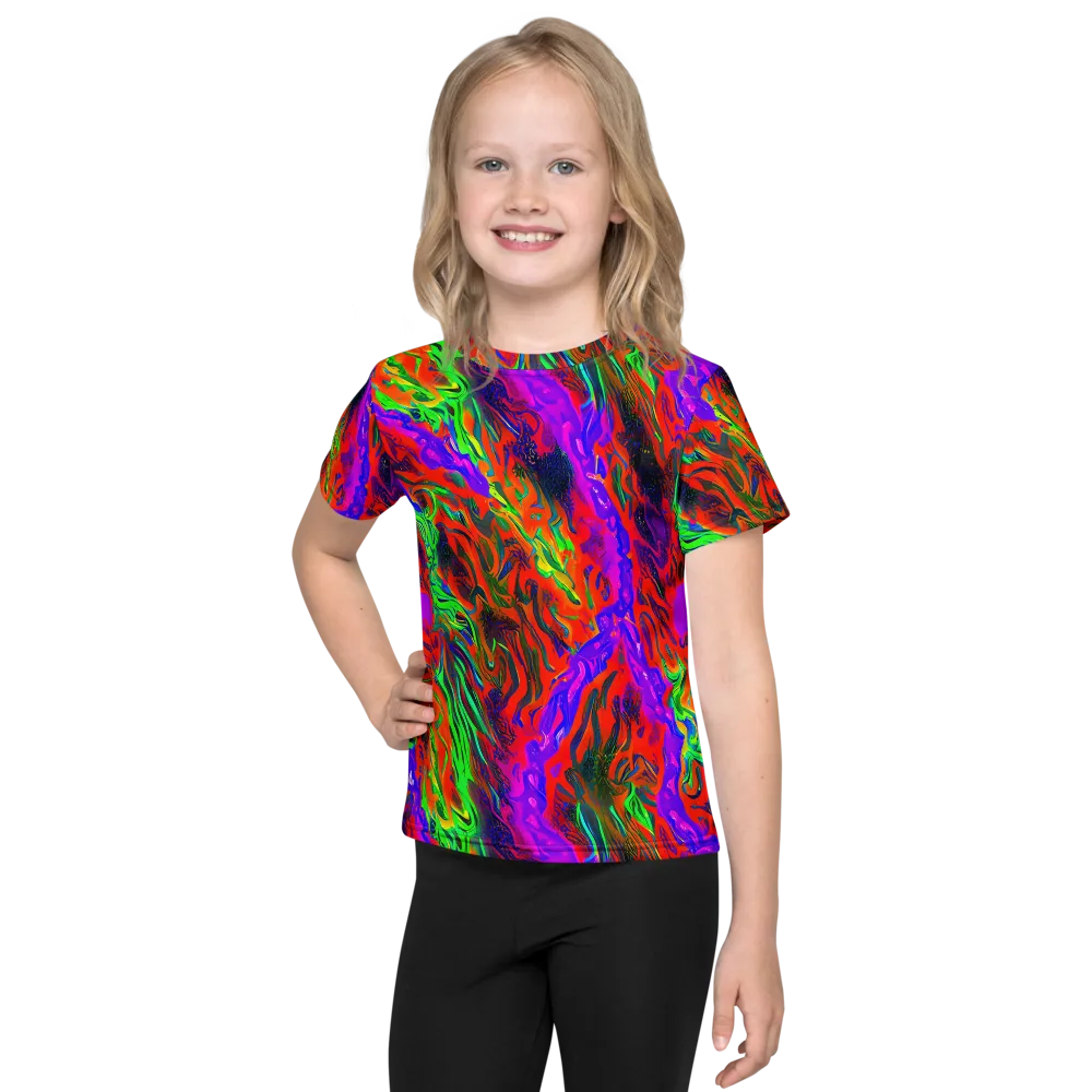 Flare Cascade on Kids Crew Neck T-Shirt — Front