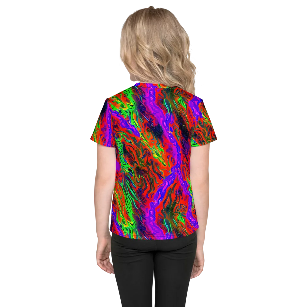 Flare Cascade on Kids Crew Neck T-Shirt — Back