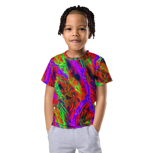 Flare Cascade on a Kids Crew Neck T-Shirt