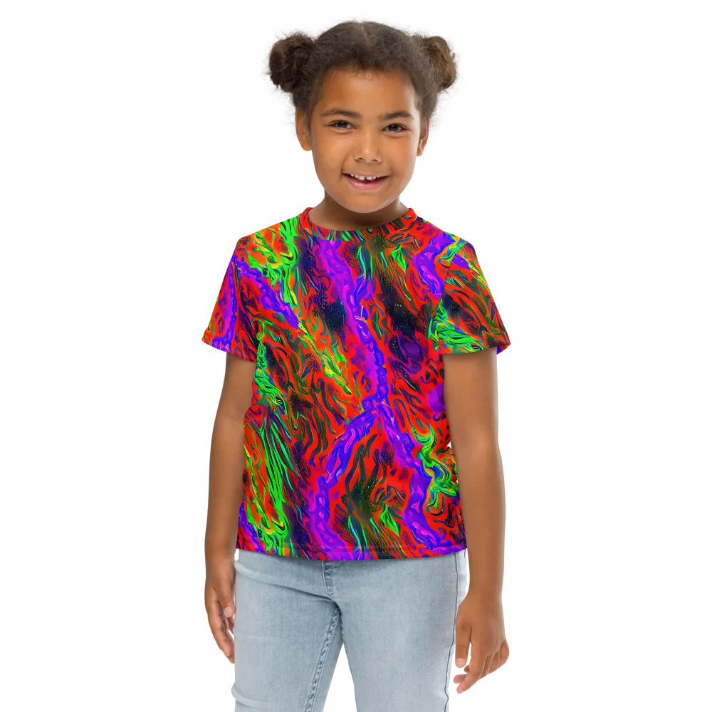 Flare Cascade on Kids Crew Neck T-Shirt — Front