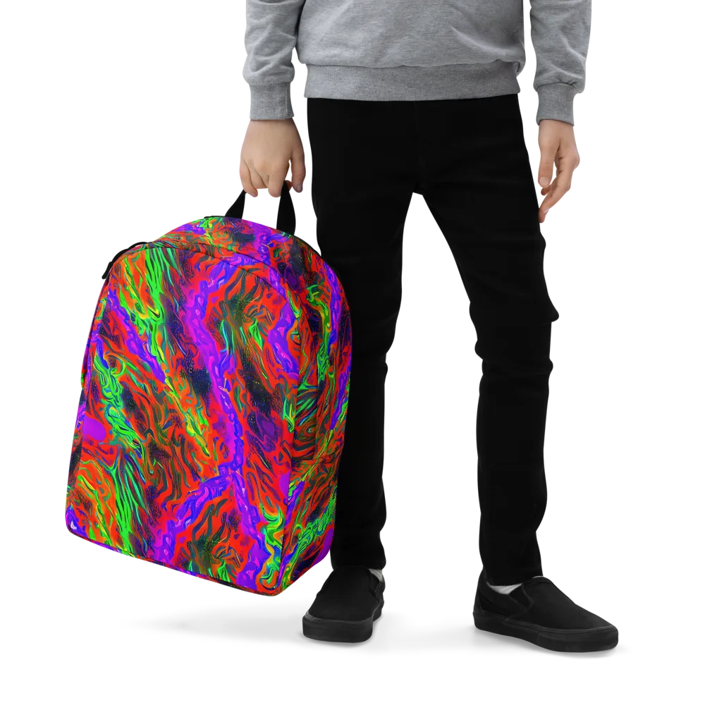 Flare Cascade on Minimalist Backpack — Zoomed-in