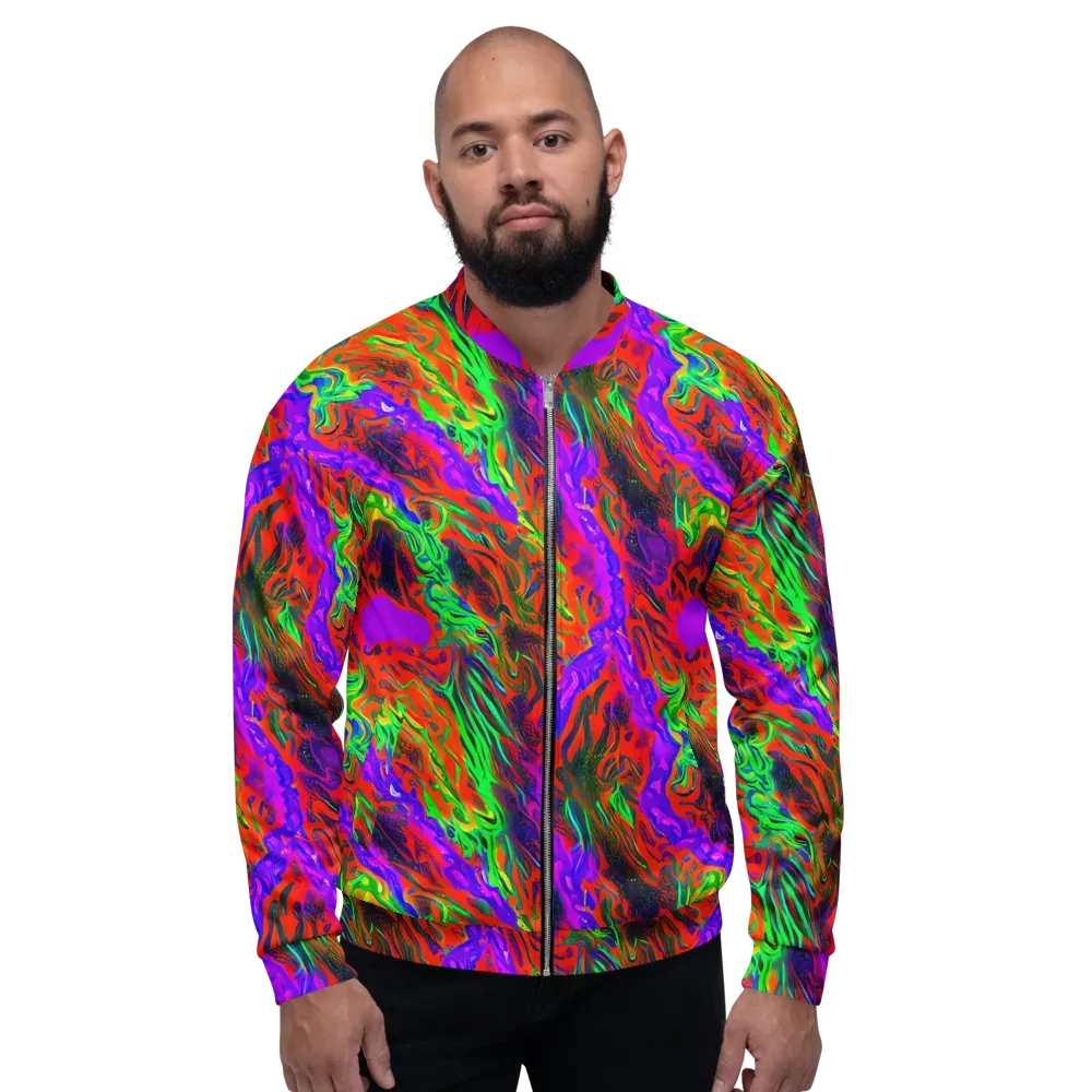 Flare Cascade on Bomber Jacket — Front