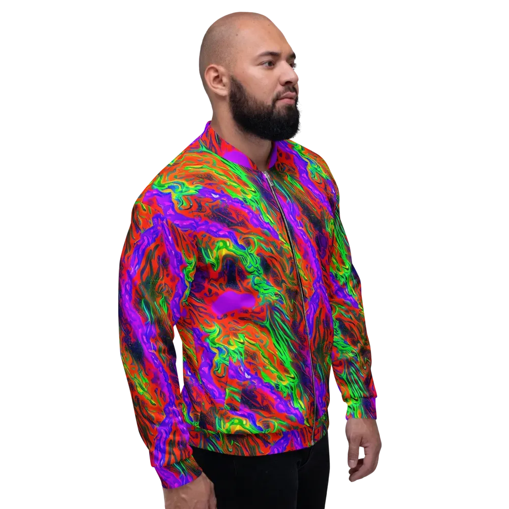 Flare Cascade on Bomber Jacket — Right