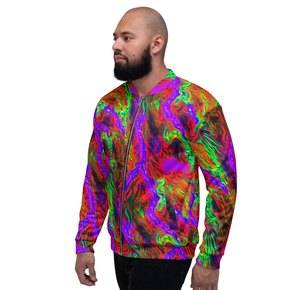 Flare Cascade on Bomber Jacket — Left