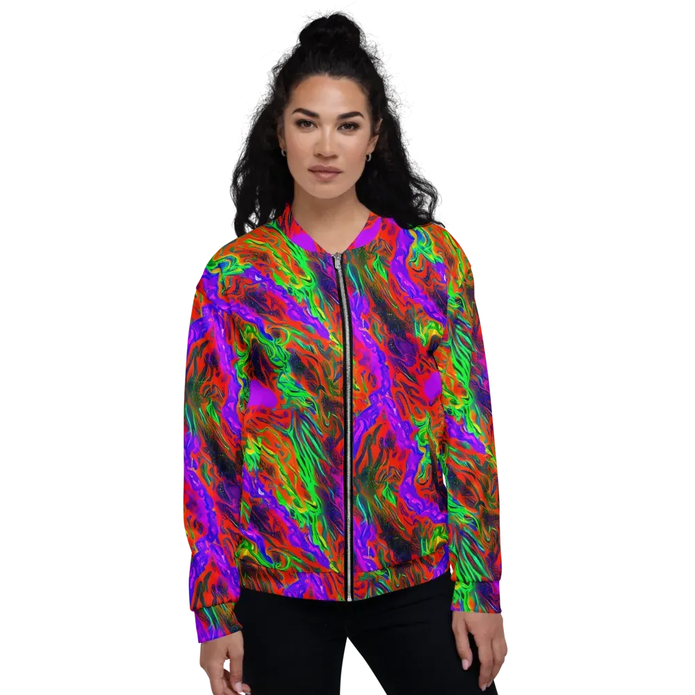 Flare Cascade on Bomber Jacket — Front