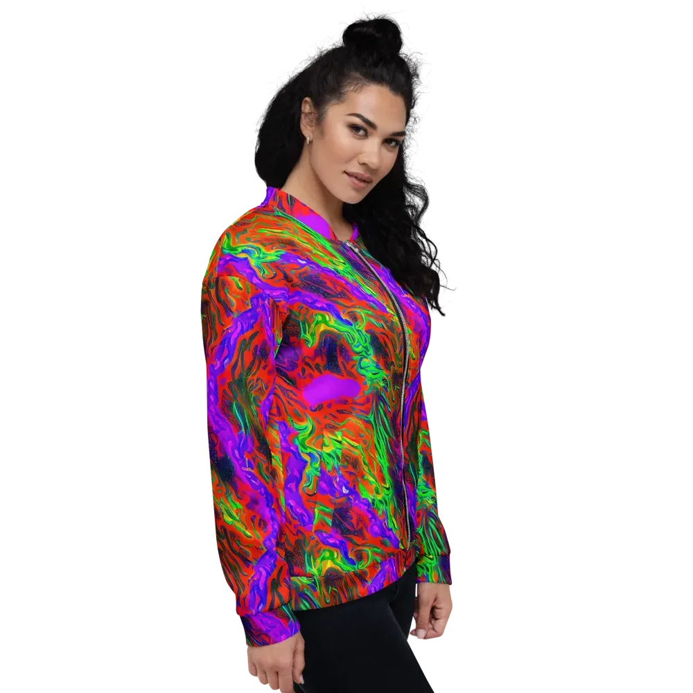 Flare Cascade on Bomber Jacket — Right