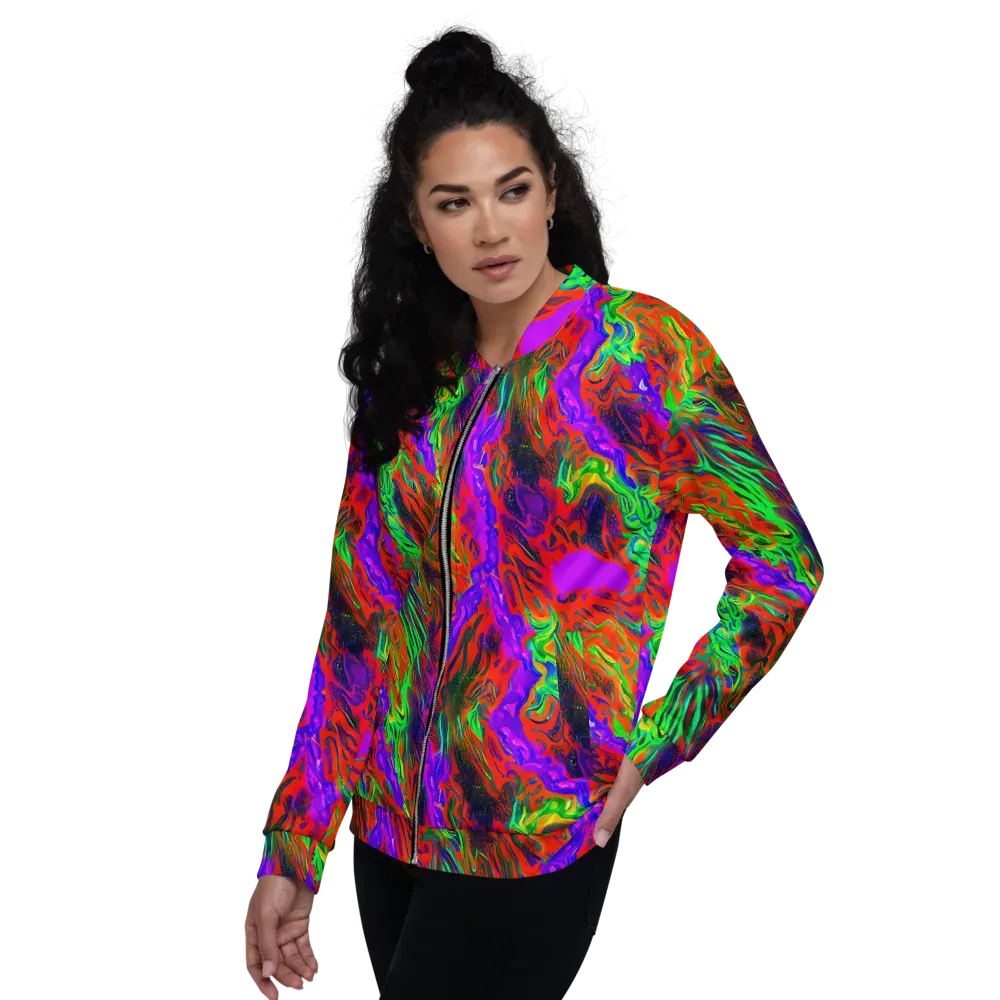 Flare Cascade on Bomber Jacket — Left