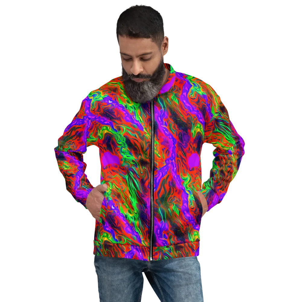 Flare Cascade on Bomber Jacket — Front