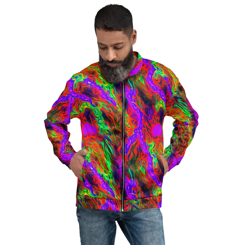 Flare Cascade on Bomber Jacket — Front