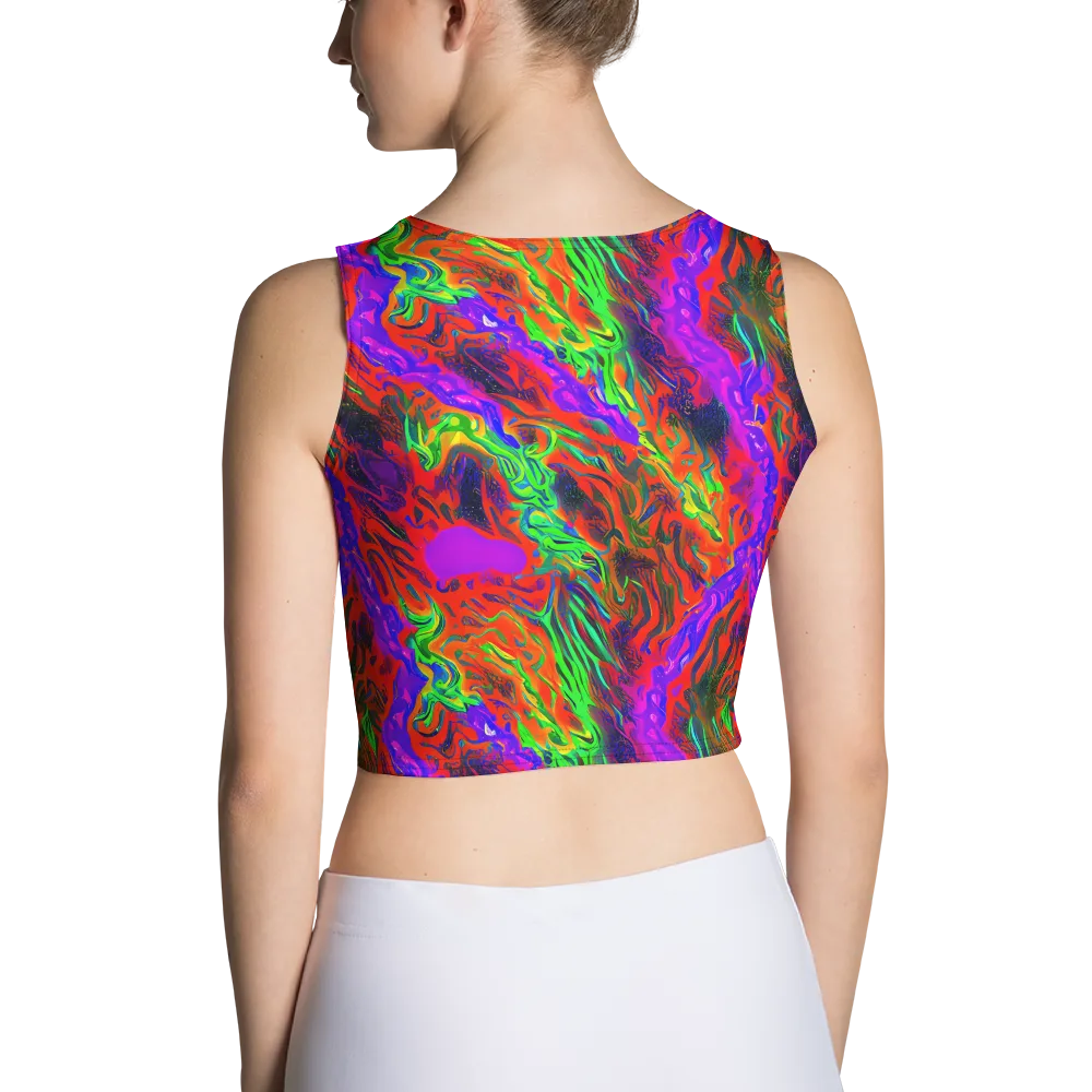 Flare Cascade on Crop Top — Back