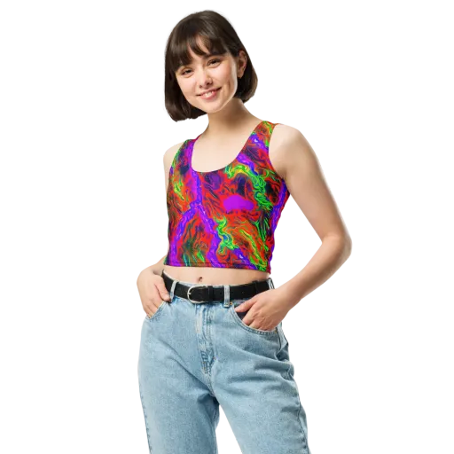 Flare Cascade on a Crop Top