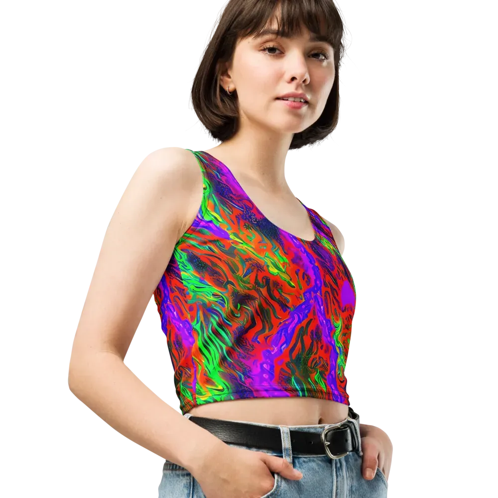 Flare Cascade on Crop Top — Right Front