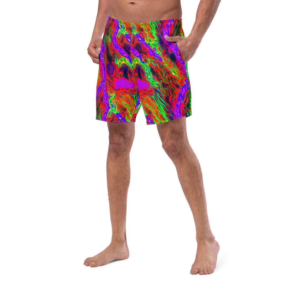 Flare Cascade on Swim Trunks — Left Front