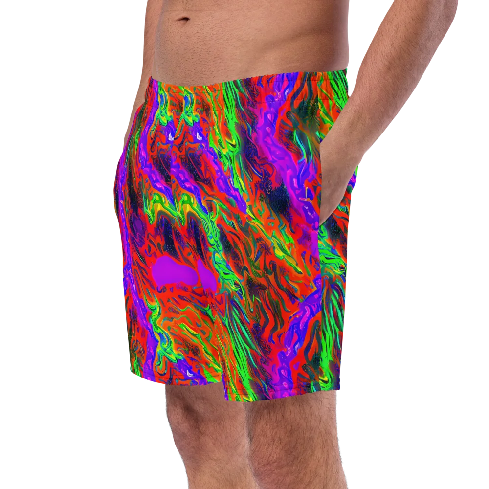 Flare Cascade on Swim Trunks — Left Front