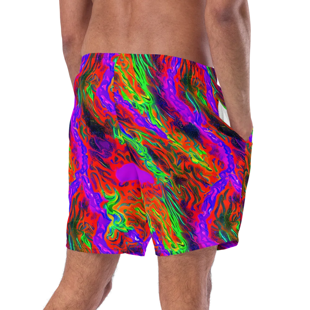 Flare Cascade on Swim Trunks — Right Back