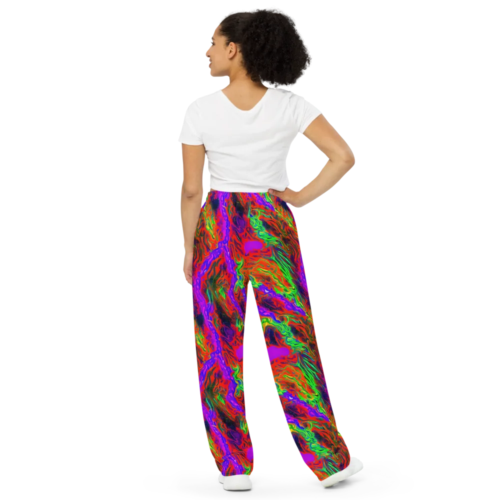 Flare Cascade on Wide-Leg Pants — Back