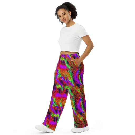 Flare Cascade on a Wide-Leg Pants