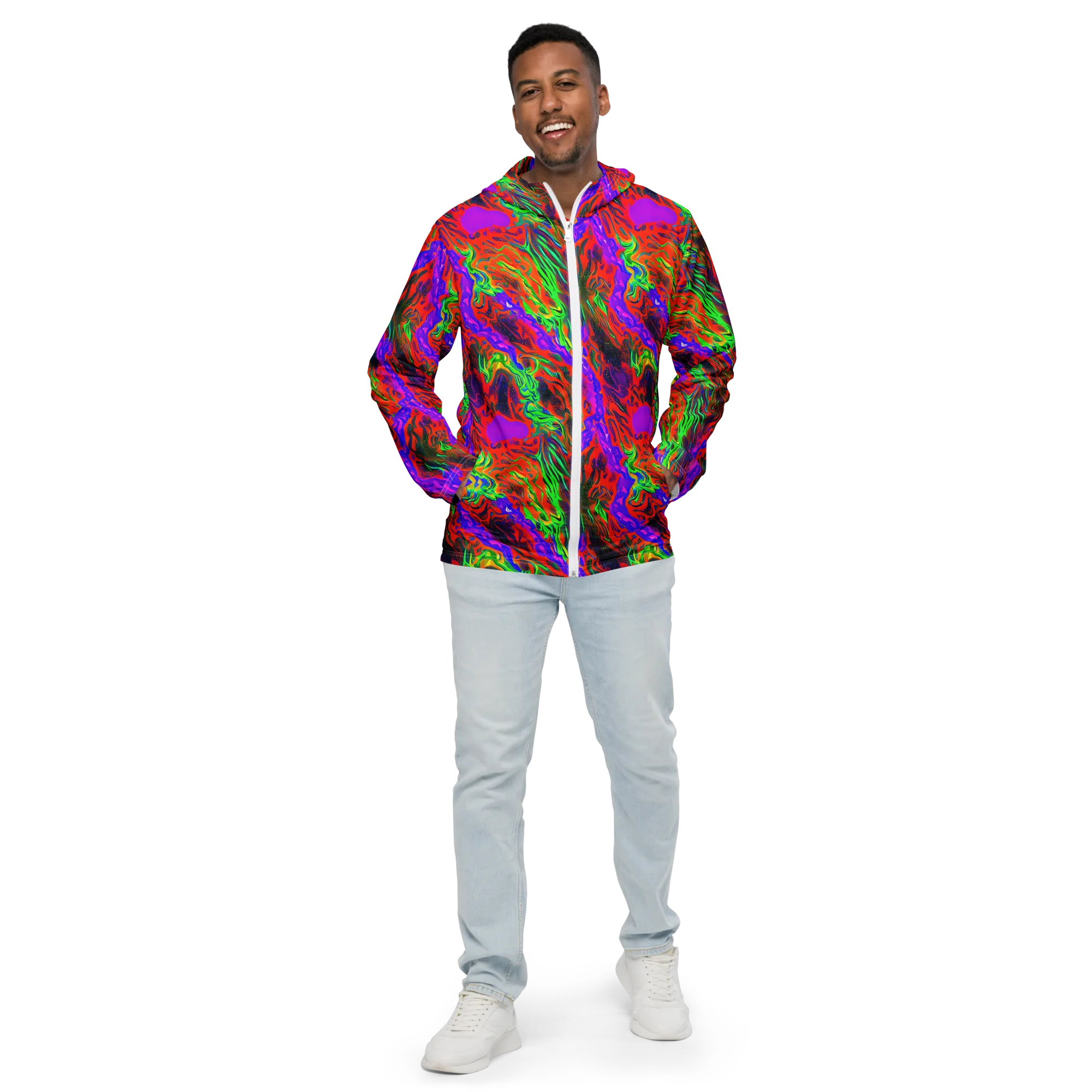 Flare Cascade on Men's Windbreaker — Front