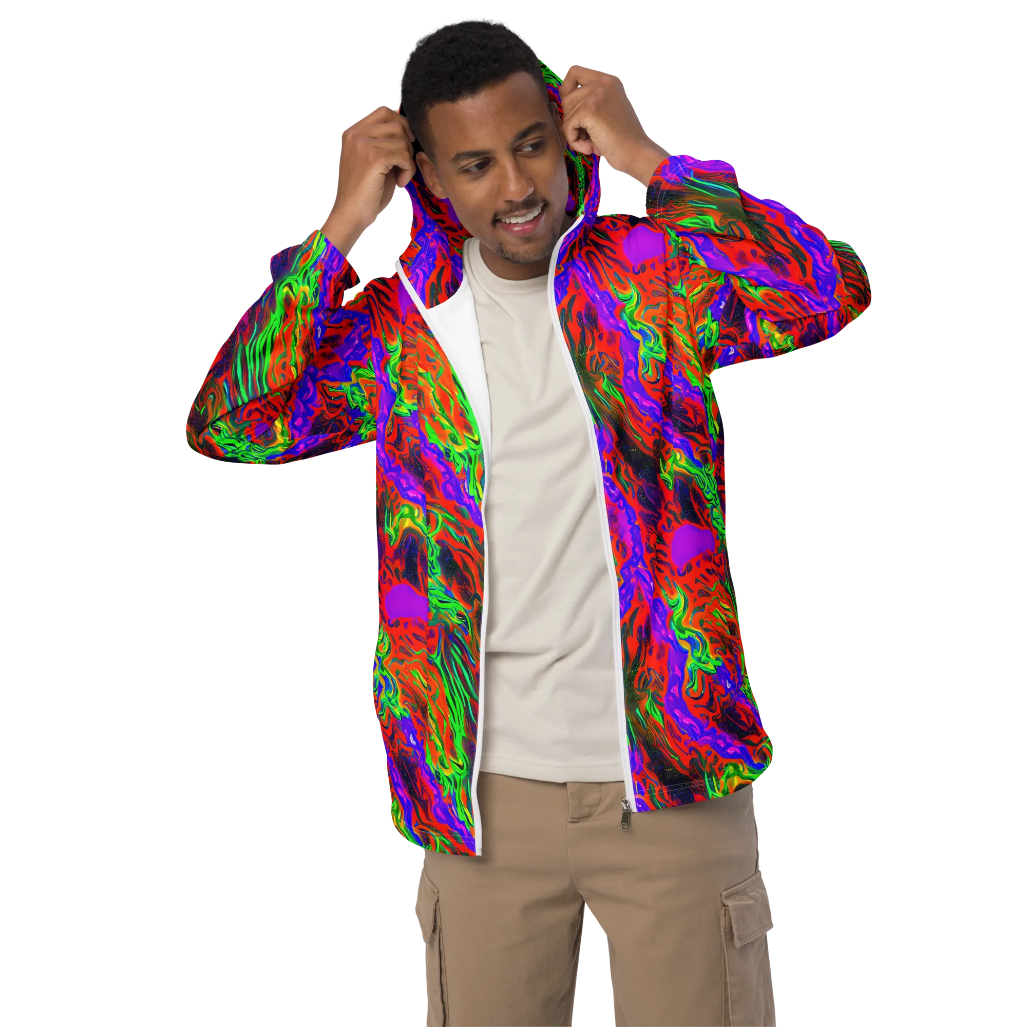 Flare Cascade on Men's Windbreaker — Front