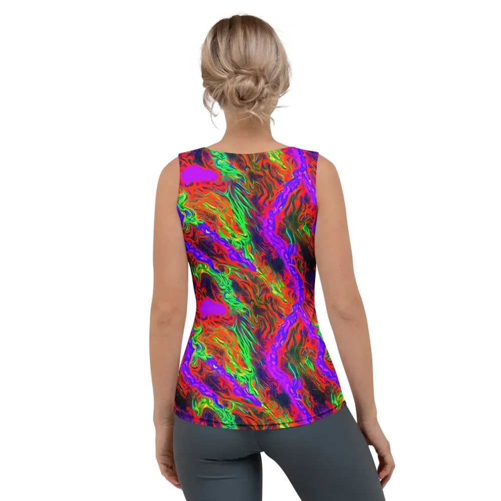 Flare Cascade on Women's Tank Top — Back