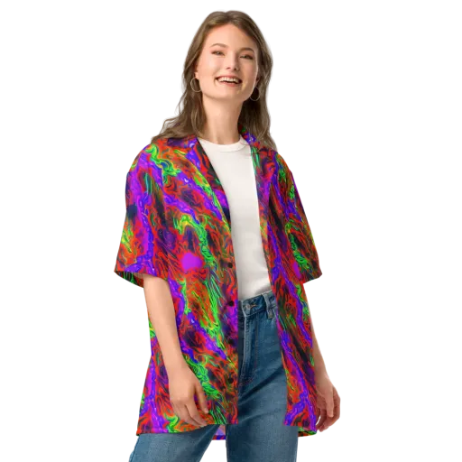 Flare Cascade on a Button Shirt
