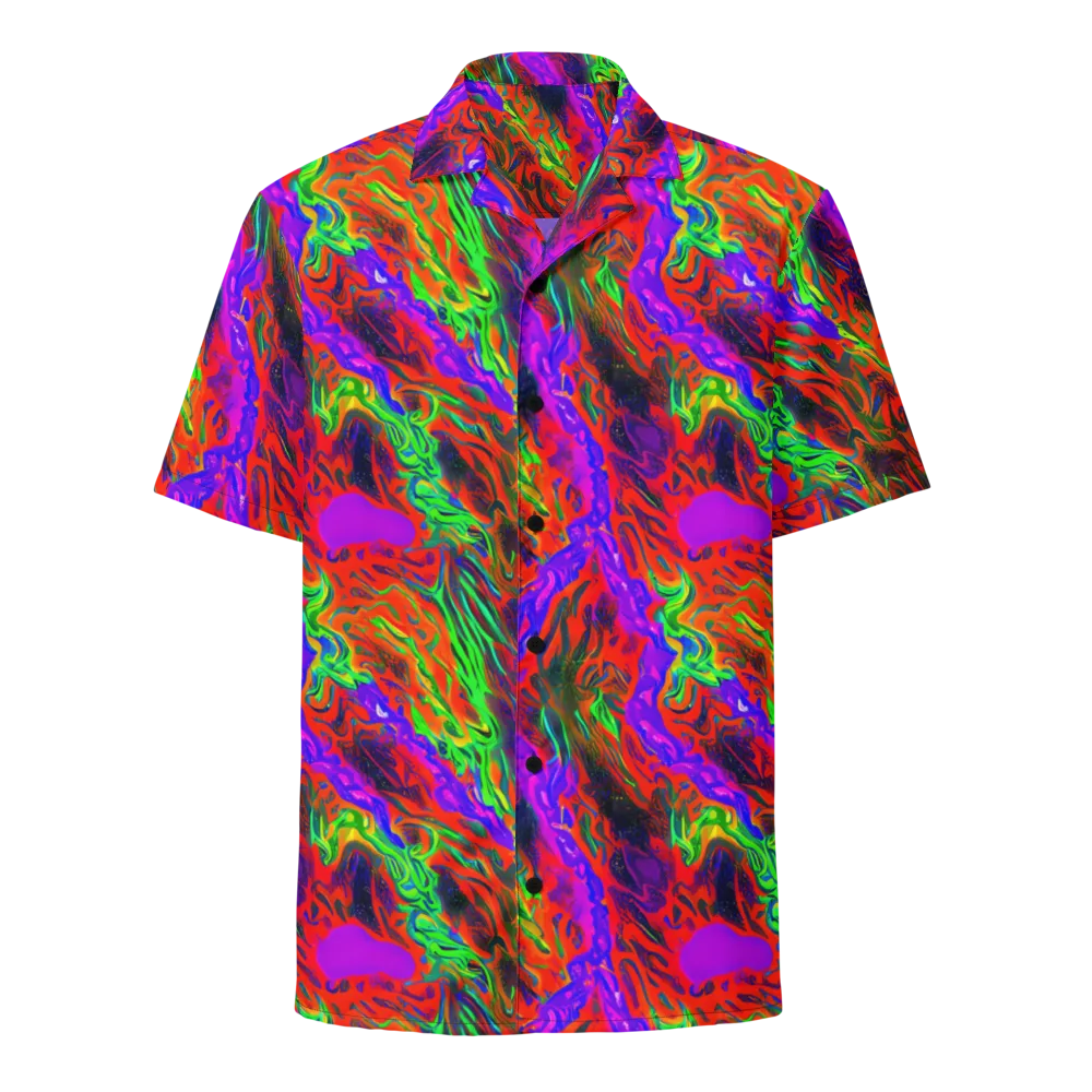 Flare Cascade on Button Shirt — Front