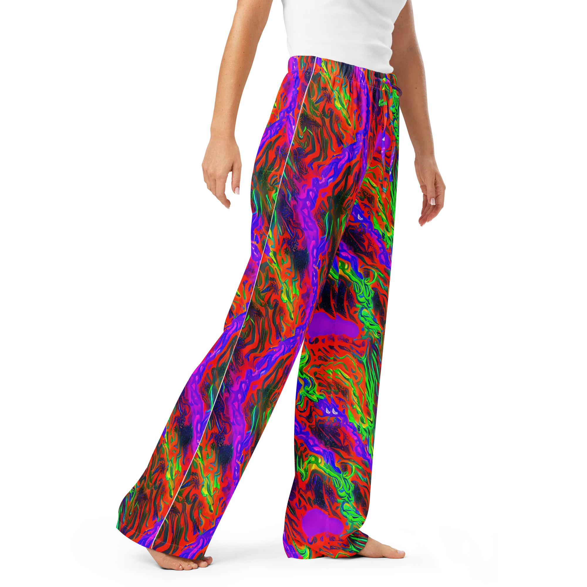 Flare Cascade on Women's Pajama Pants — Right Front