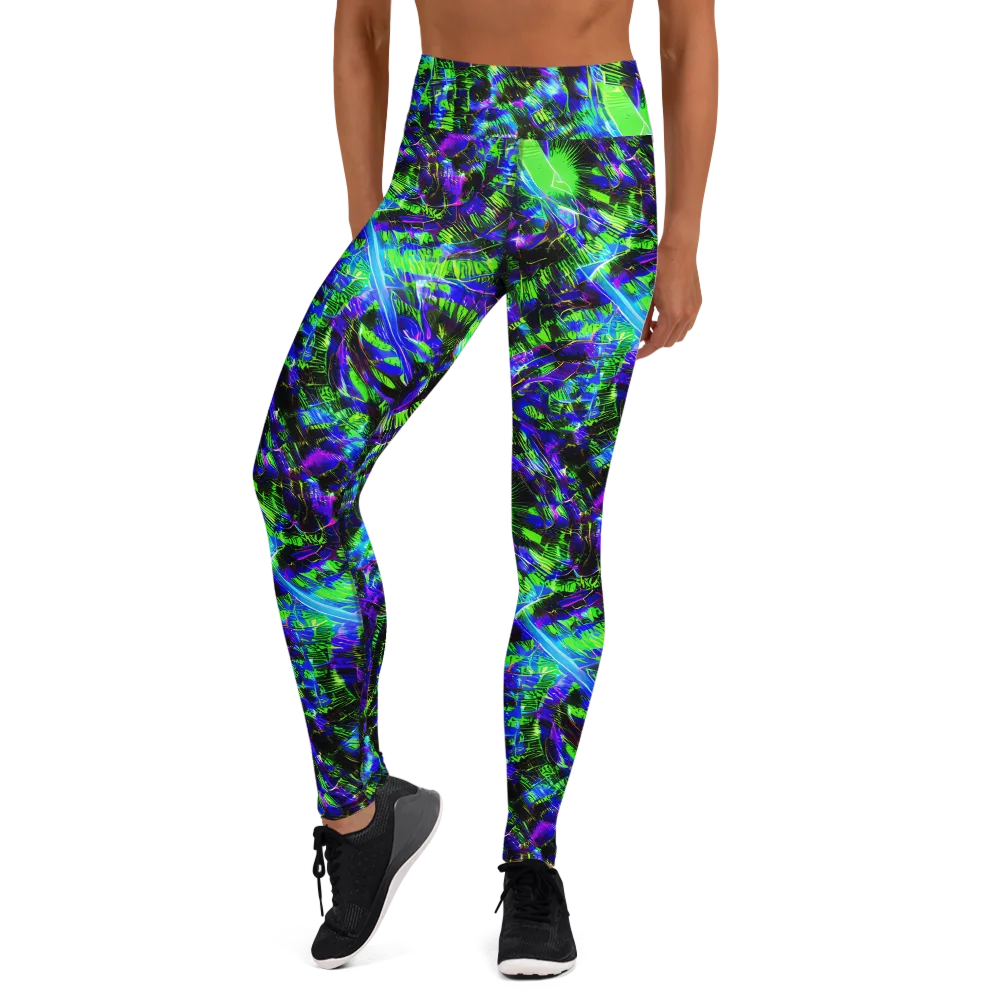 Acid Rainforest on Yoga Leggings — Front