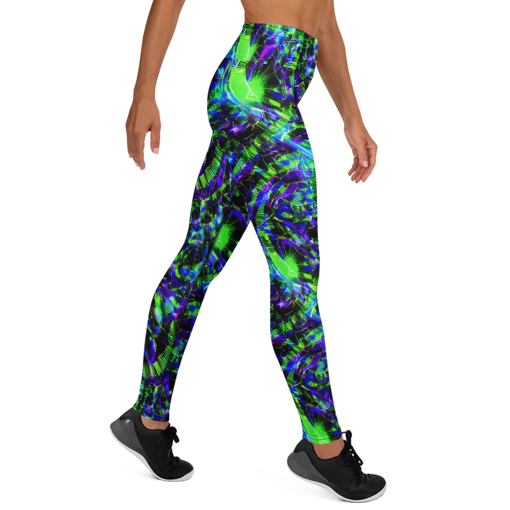 Acid Rainforest on Yoga Leggings — Right