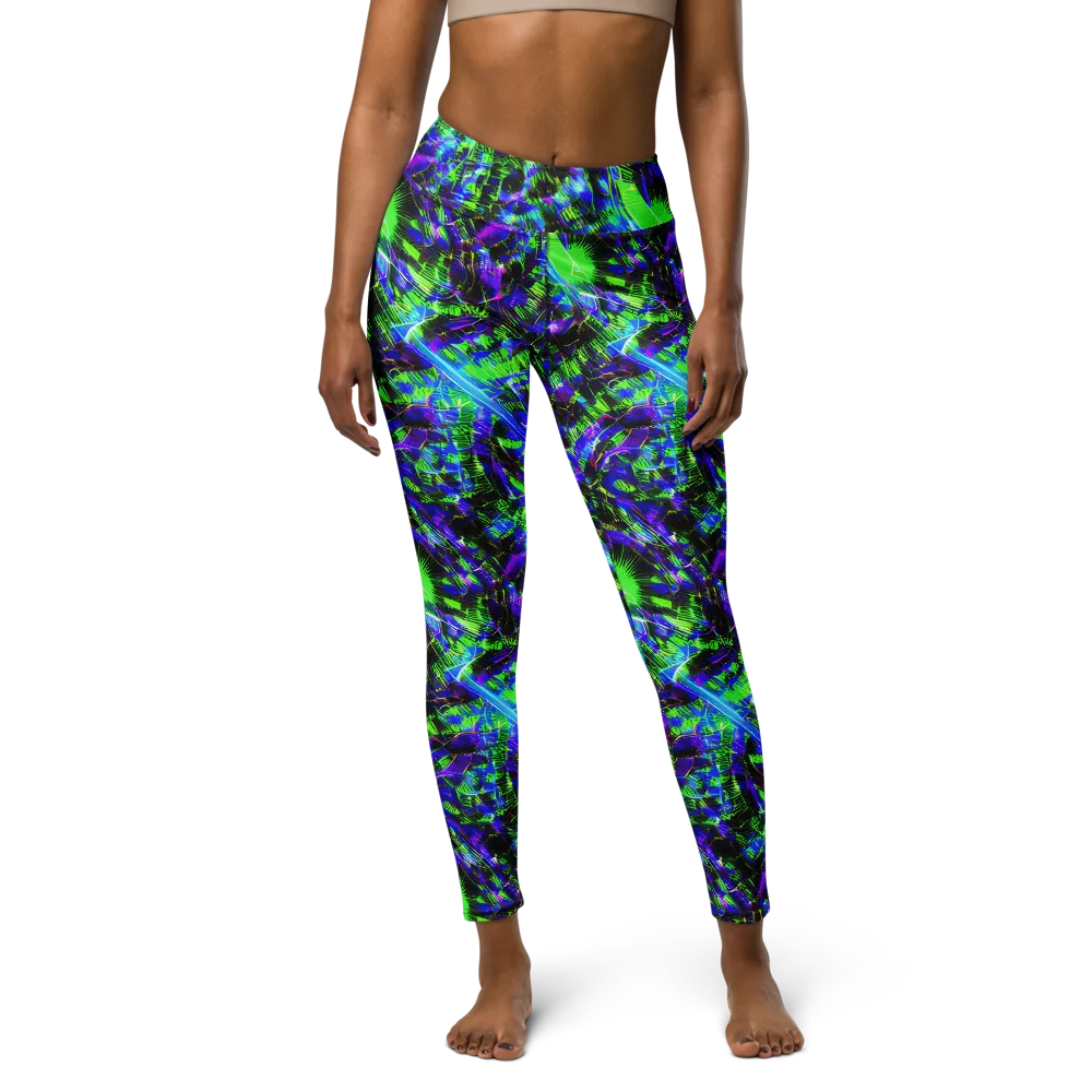 Acid Rainforest on Yoga Leggings — Front