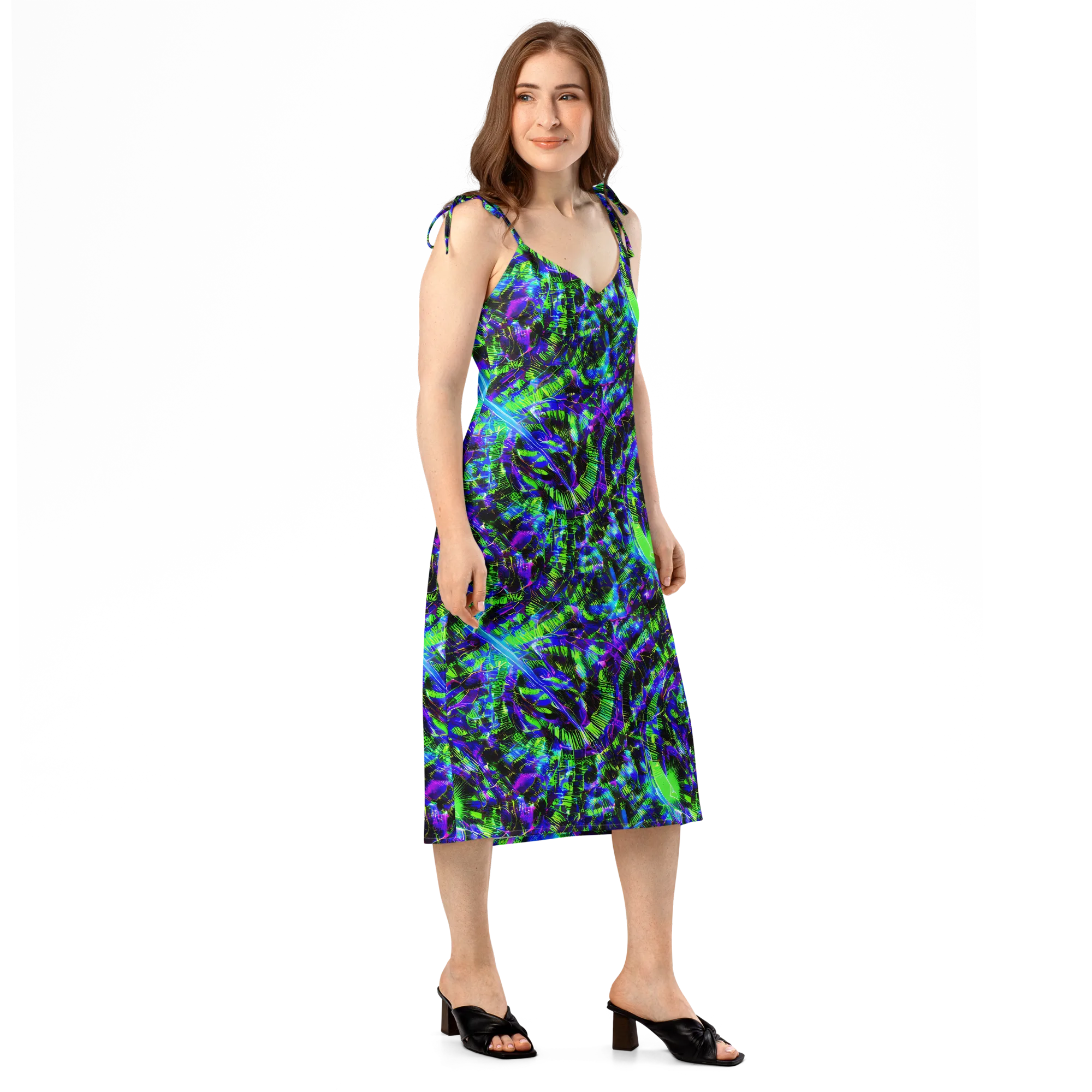 Acid Rainforest on Slip Dress — Right Front