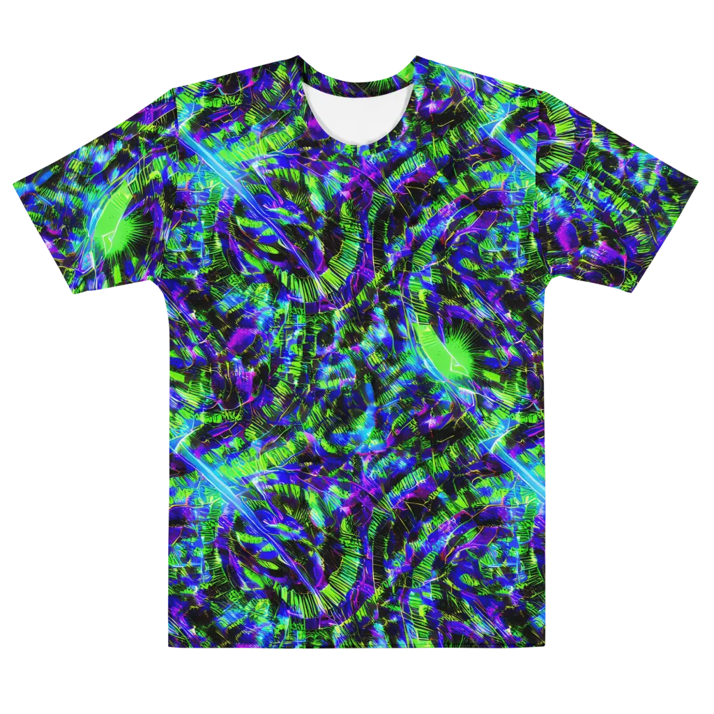 Acid Rainforest on Men's Cotton Crew Neck T-Shirt — Front