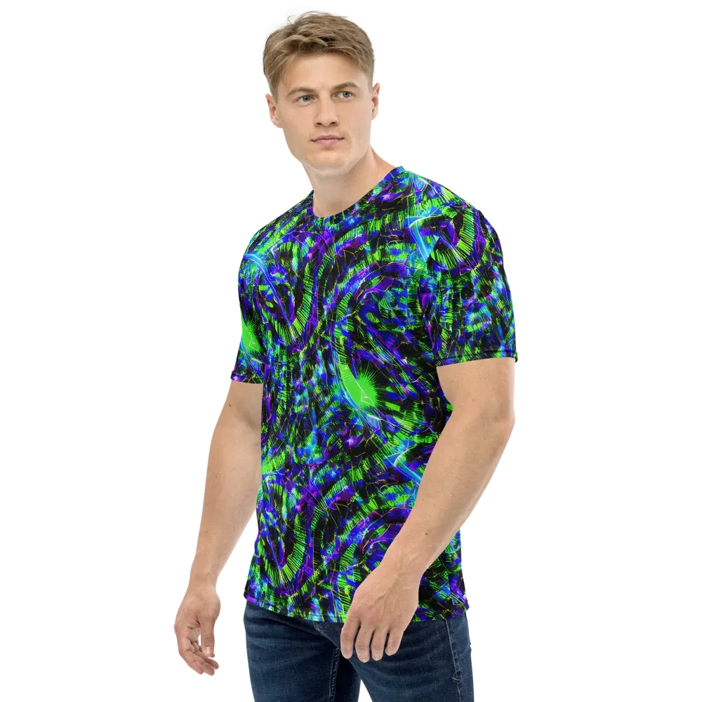 Acid Rainforest on Men's Crew Neck T-Shirt — Left