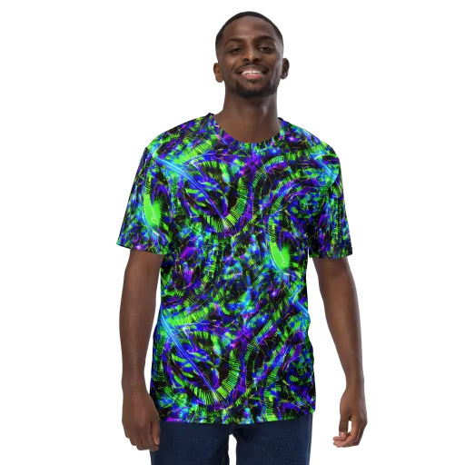 Acid Rainforest on a Men's Crew Neck T-Shirt