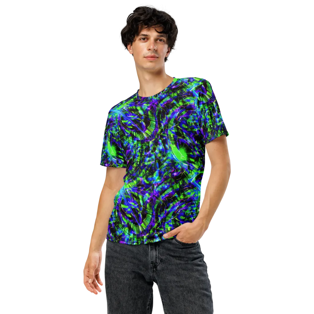 Acid Rainforest on Men's Crew Neck T-Shirt — Front