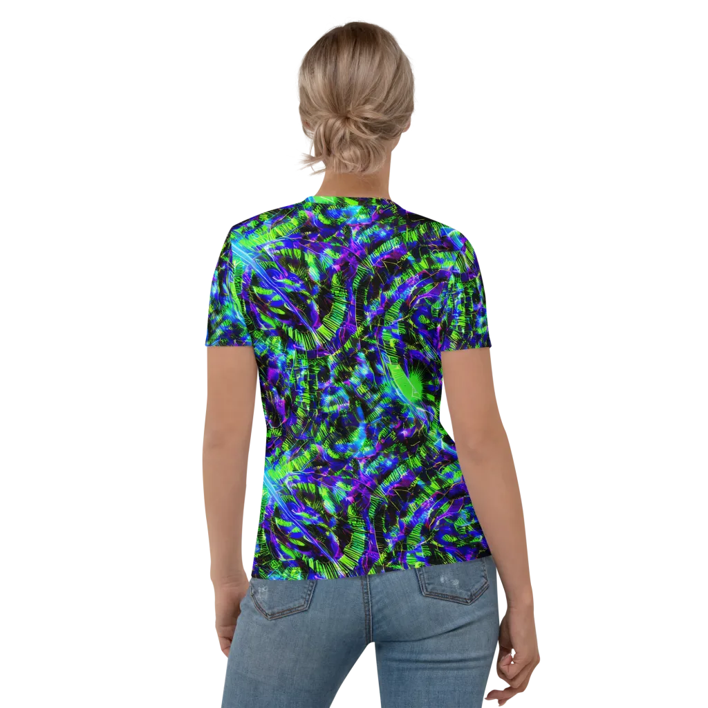 Acid Rainforest on Women's Crew Neck T-Shirt — Back