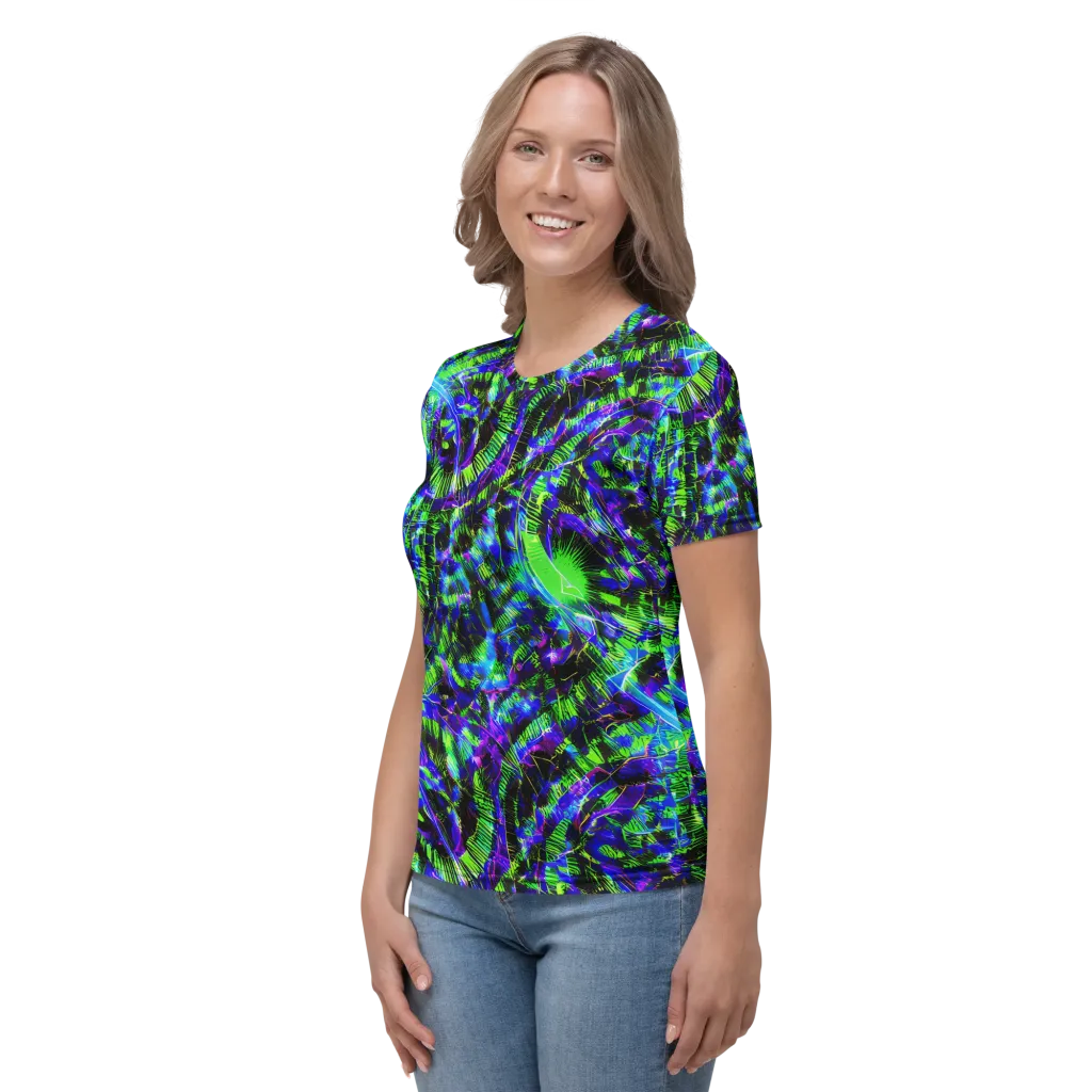 Acid Rainforest on Women's Crew Neck T-Shirt — Left