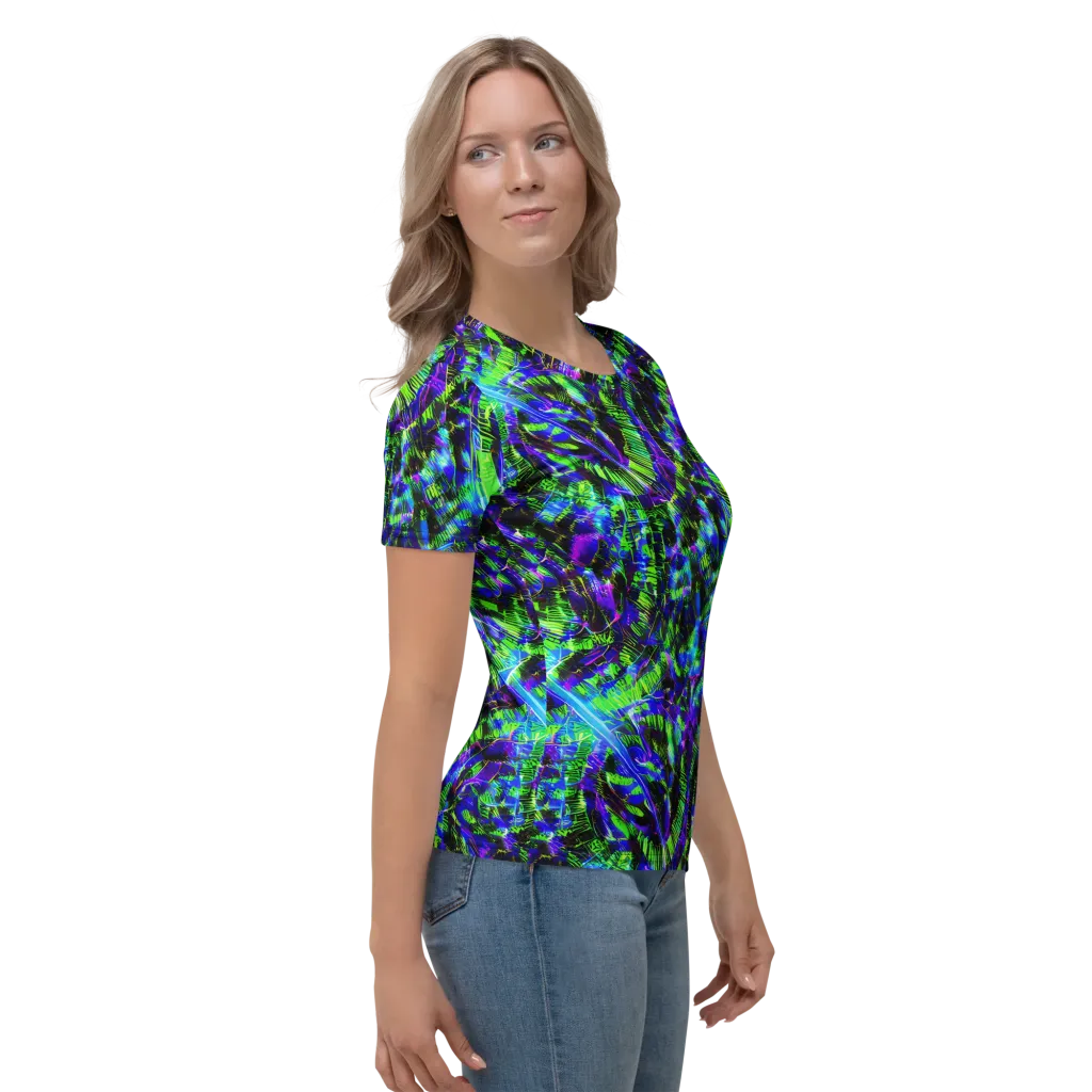 Acid Rainforest on Women's Crew Neck T-Shirt — Right