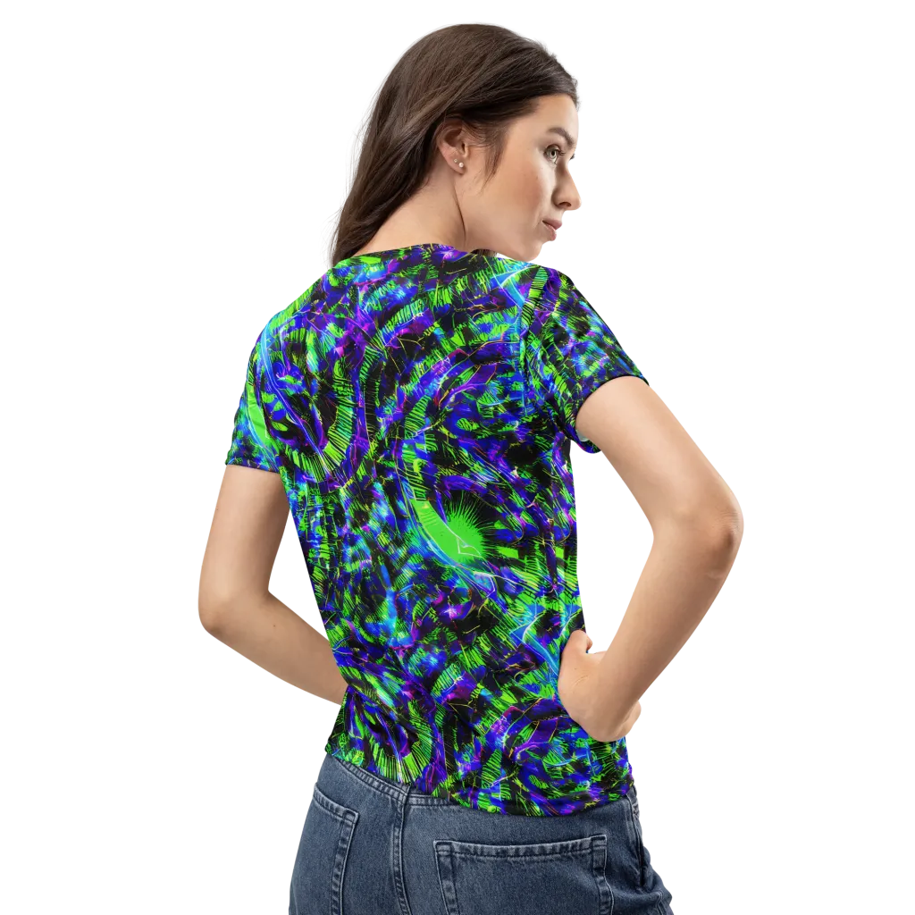 Acid Rainforest on Women's Crew Neck T-Shirt — Back