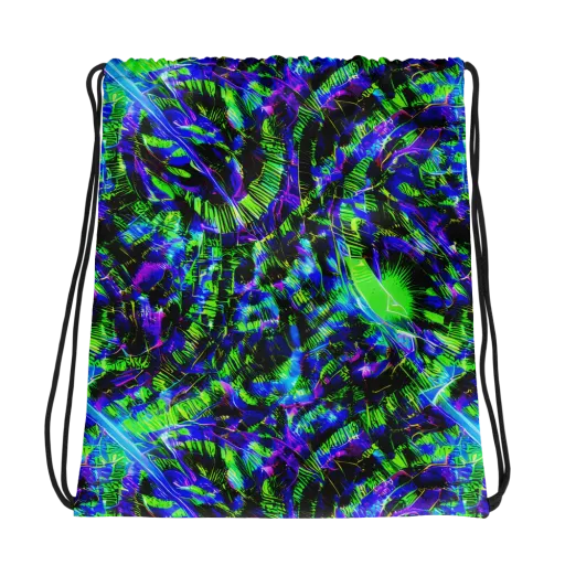 Acid Rainforest on a Drawstring Bag