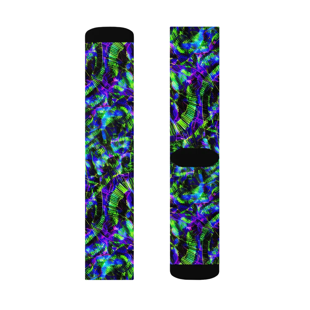 Acid Rainforest on Socks — Left Sock