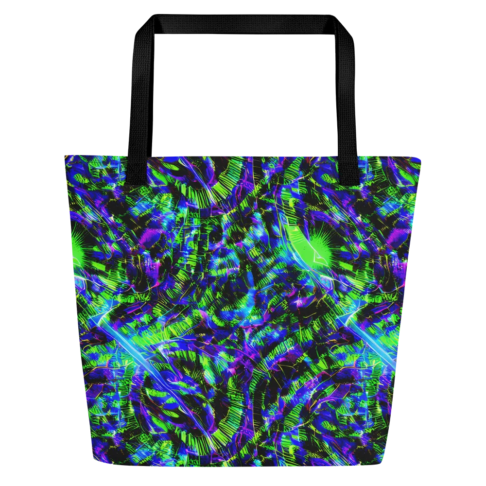 Acid Rainforest on Large Tote Bag W/ Pocket — Front