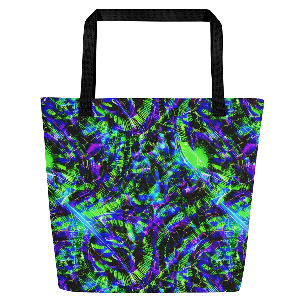 Acid Rainforest on Large Tote Bag W/ Pocket — Front