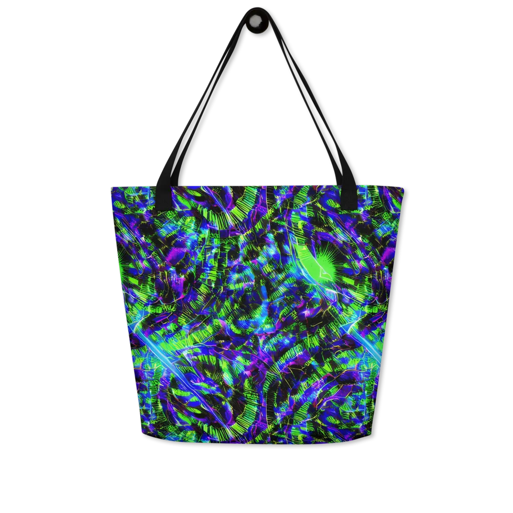 Acid Rainforest on Large Tote Bag W/ Pocket — Front